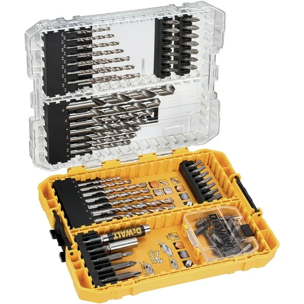 DEWALT Bit- und Bohrer-Set DT70761, EXTREME + High Performance HSS-G, Bohrer- & Bit-Satz (72-teilig, in TOUGHCASE)