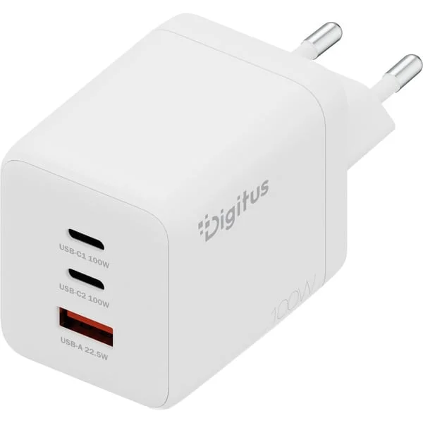 Digitus USB GaN Charger 100W, 2x USB-C, 1x USB-A, Ladegerät