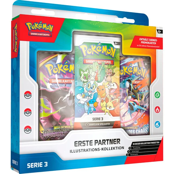 Pokémon-TCG: Mega-Entwicklung - Erste Partner - Illustrations-Kollektion #3, Sammelkarten