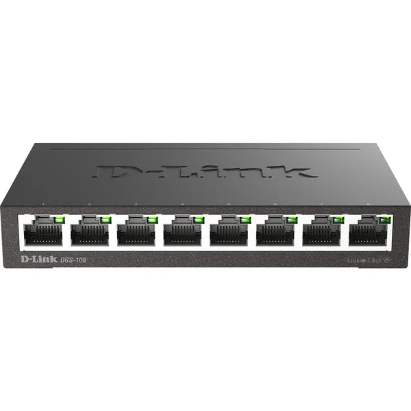 D-Link DGS-108, Switch (schwarz)