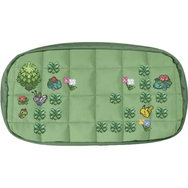 HORI Gesteppte Tasche (Pixel Grün) (grün, für Nintendo Switch 2 / Switch / Switch OLED)