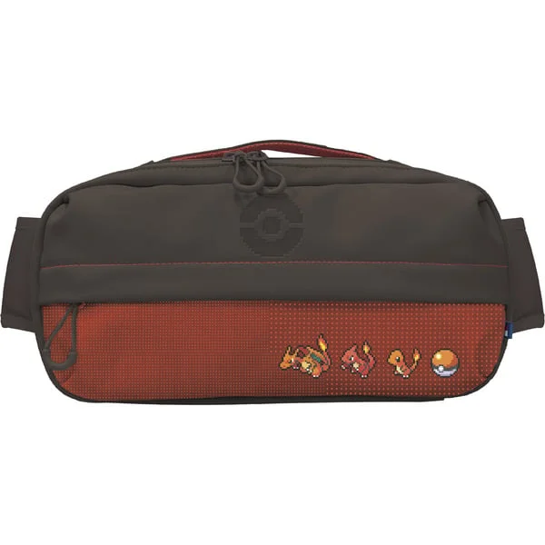 HORI Adventure Pack Umhängetasche (Pixel Rot) (rot/schwarz, für Nintendo Switch 2 / Switch / Switch OLED / Switch Lite)