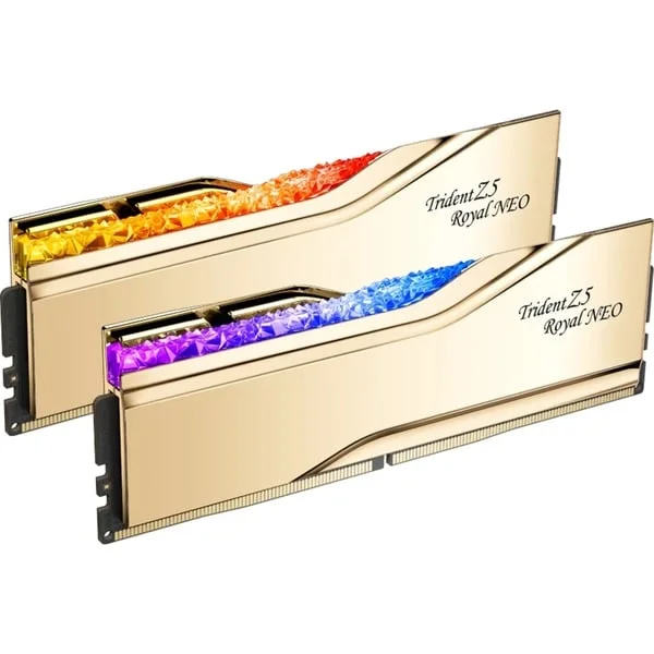 G.Skill DIMM 32 GB DDR5-6000 (2x 16 GB) Dual-Kit, Arbeitsspeicher (gold, F5-6000J2836G16GX2-TR5NG, Trident Z5 Royal Neo, AMD EXPO)