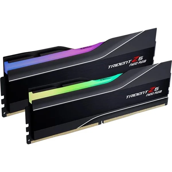 G.Skill DIMM 32 GB DDR5-6400 (2x 16 GB) Dual-Kit, Arbeitsspeicher (schwarz, F5-6400J3039G16GX2-TZ5NR, Trident Z5 Neo RGB, AMD EXPO)