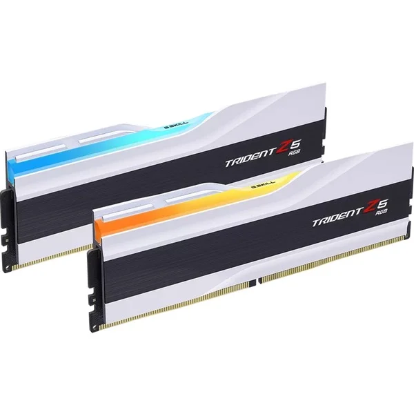 G.Skill DIMM 32 GB DDR5-6400 (2x 16 GB) Dual-Kit, Arbeitsspeicher (weiß, F5-6400J3039G16GX2-TZ5RW, Trident Z5 RGB, INTEL XMP)