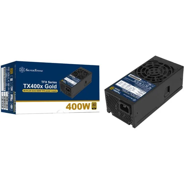 SilverStone TX400x Gold, PC-Netzteil (schwarz, 2x PCIe, 400 Watt)
