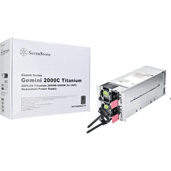 SilverStone Gemini 2000C Titanium, PC-Netzteil (silber, 2000 Watt)