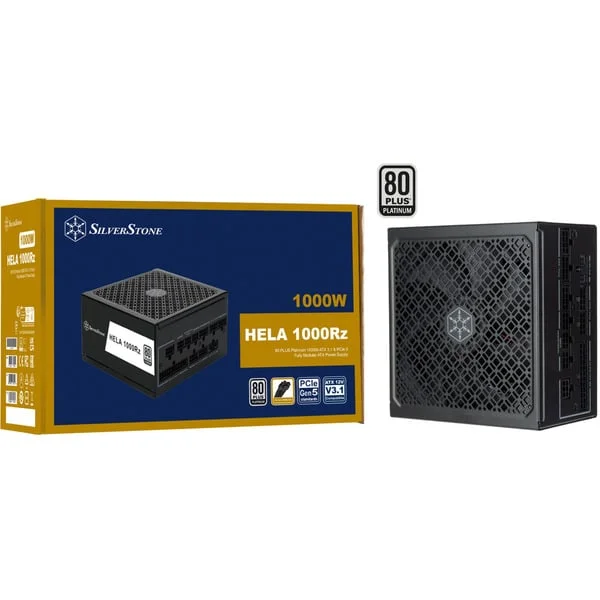 SilverStone HELA 1000Rz, PC-Netzteil (schwarz, 1x 12-Pin High Power GPU, 5x PCIe, Kabelmanagement, 1000 Watt)
