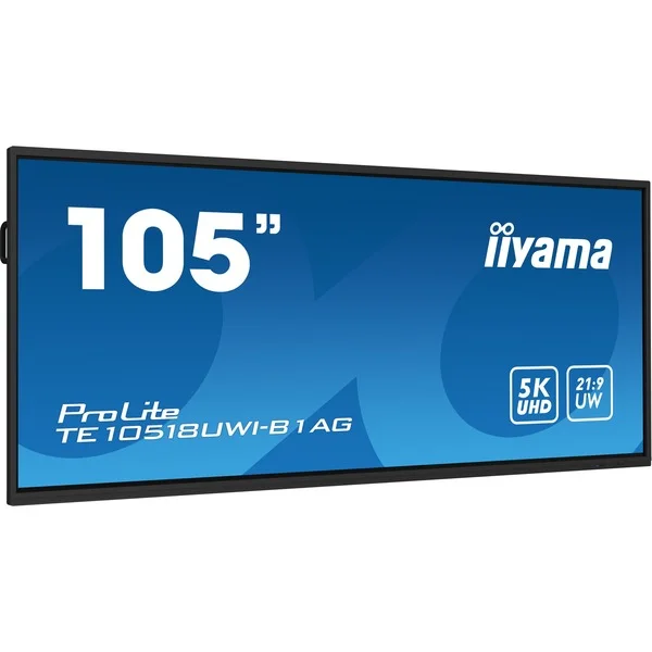 iiyama TE10518UWI-B1AG, Public Display (schwarz (matt), UltraHD/5K, VA, Touchscreen, USB-C)