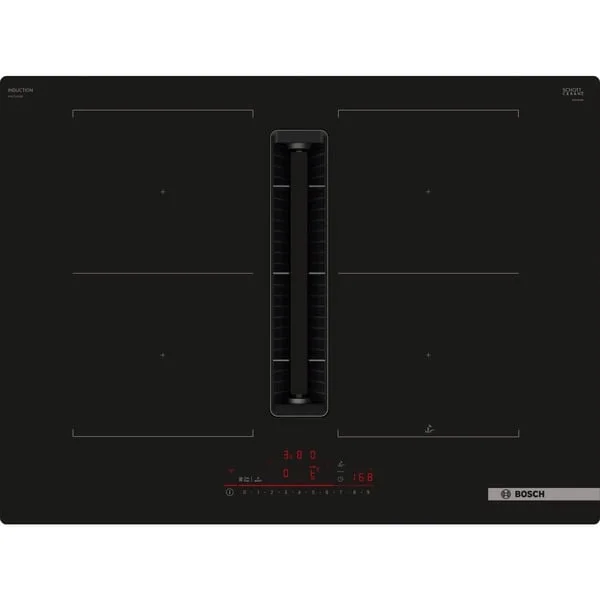 Bosch PVQ711H26E Serie 6, Autarkes Kochfeld (schwarz, 70 cm, mit integriertem Dunstabzug, Home Connect)