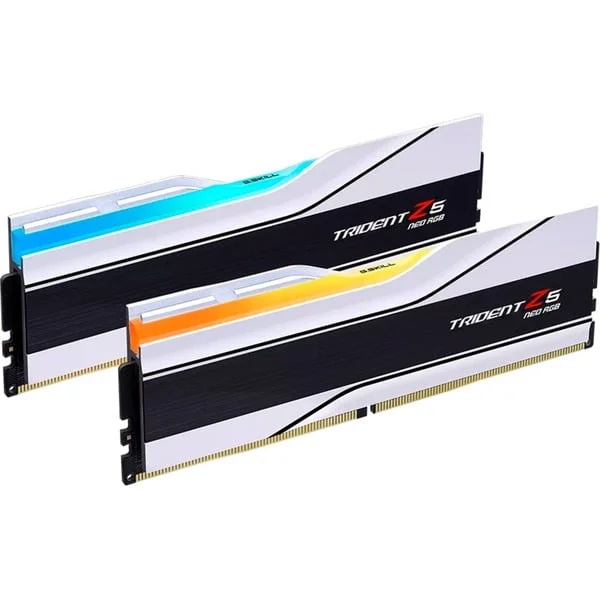 G.Skill DIMM 32 GB DDR5-6400 (2x 16 GB) Dual-Kit, Arbeitsspeicher (weiß, F5-6400J3239G16GX2-TZ5NRW, Trident Z5 NEO RGB, AMD EXPO)