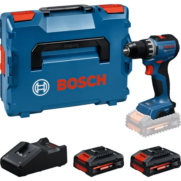 Bosch Professional Akku-Bohrschrauber GSR18V-52 mit 2 Akkus 18 Volt 2,0 Amperestunden im L-Case (Retail)