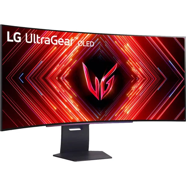 LG UltraGear 45GS95QX-B.AEU, Gaming-Monitor (113.1 cm (45 Zoll), schwarz, UWQHD, OLED, Curved, NVIDIA G-SYNC kompatibel, AMD FreeSync Premium Pro, 240Hz Panel)