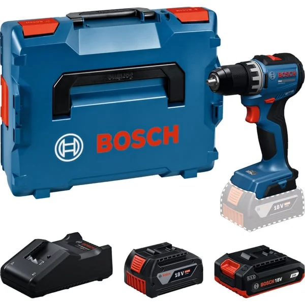 Bosch Professional Akku-Bohrschrauber GSR18V-52 mit 2 Akkus 18 Volt 4.0 Ah und 2.0 Ah in L-BOXX (Retail)