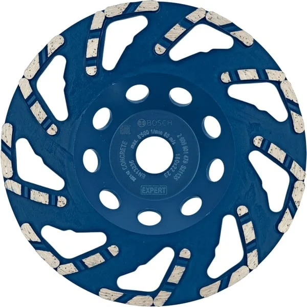 Bosch Professional Diamant-Topfscheibe Expert for Concrete, Ø 180mm, Schleifscheibe (Bohrung 22,23mm, für Beton- und Winkelschleifer)