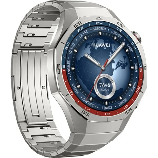Huawei Watch GT5 PRO 46mm (Vili-B29M), Smartwatch (grau, Gehäuse aus Titan und Keramik, graues Titanarmband)