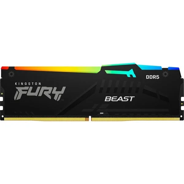 Kingston FURY DIMM 16 GB DDR5-6000, Arbeitsspeicher (schwarz, KF560C36BBE2A-16, Beast RGB, AMD EXPO)