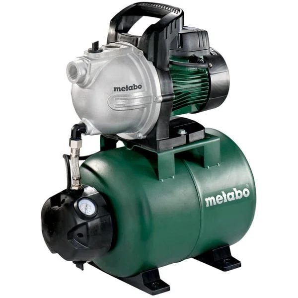 Metabo HWW 4000/25 G (600971000) Hauswasserwerk, Pumpe (grün/schwarz, 1100 Watt)