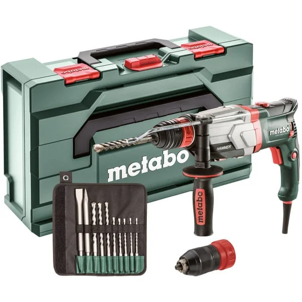 Metabo UHEV 2860-2 Quick Set (600713510) Multihammer, Bohrhammer (grün/schwarz, 1.100 Watt, in metaBox)