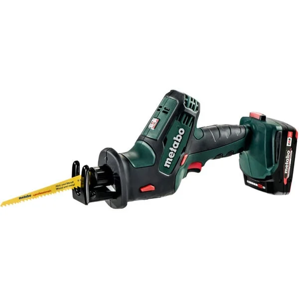 Metabo SSE 18 LTX Compact (602266500) Akku-Säbelsäge (grün/schwarz, 2x Li-Ionen Akku 2,0Ah, in metaBox)