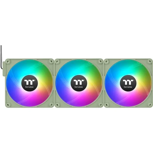 Thermaltake CT120 EX Reverse ARGB Sync PC Cooling Fan, Gehäuselüfter (hellgrün, 3er Pack, 120 mm)
