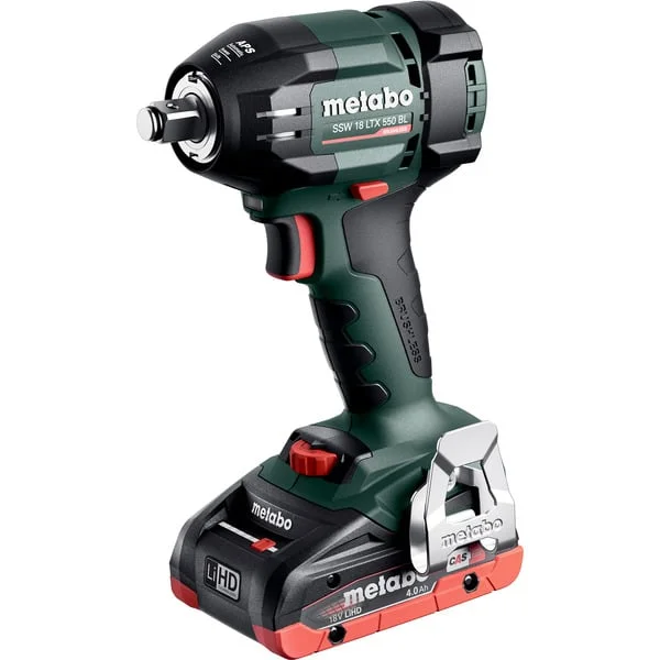 Metabo SSW 18 LTX 550 BL (602404800) Akku-Schlagschrauber, 18Volt (grün/schwarz, 2x LiHD Akkupacks (18 V/4,0 Ah), in Metabox)