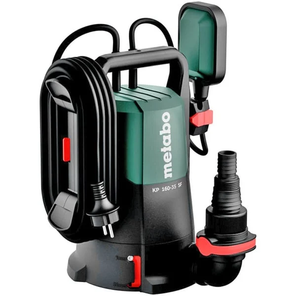 Metabo KP 160-35 SF (601792000) Kombi-Tauchpumpe, Tauch- / Druckpumpe (schwarz/grün, 500 Watt, für Schmutz- und Klarwasser)