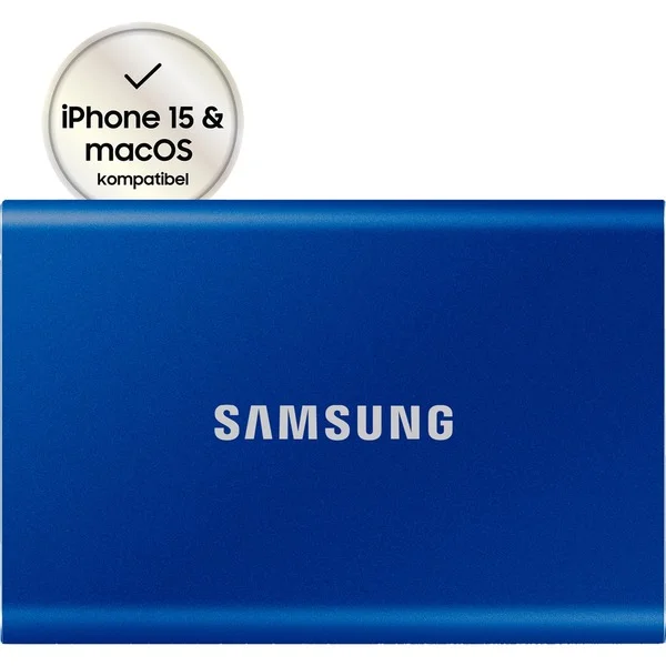 Samsung Portable SSD T7 2TB, Externe SSD (blau, USB-C 3.2 Gen 2 (10 Gbit/s), extern)