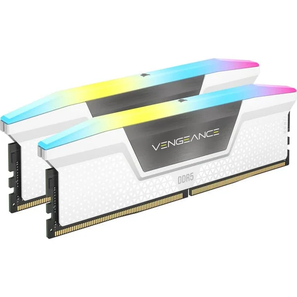 Corsair DIMM 64 GB DDR5-6000 (2x 32 GB) Dual-Kit, Arbeitsspeicher (weiß, CMH64GX5M2B6000Z30W, Vengeance RGB, INTEL XMP, AMD EXPO)