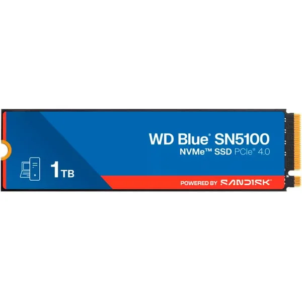 WD Blue SN5100 1 TB, SSD (blau, PCIe 4.0 x4, NVMe, M.2 2280)