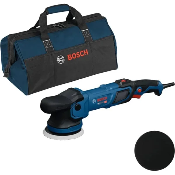 Bosch Professional Polierer GPX9-125S Schwamm 130 Millimeter Werkzeugtasche, Poliermaschine (Kit)