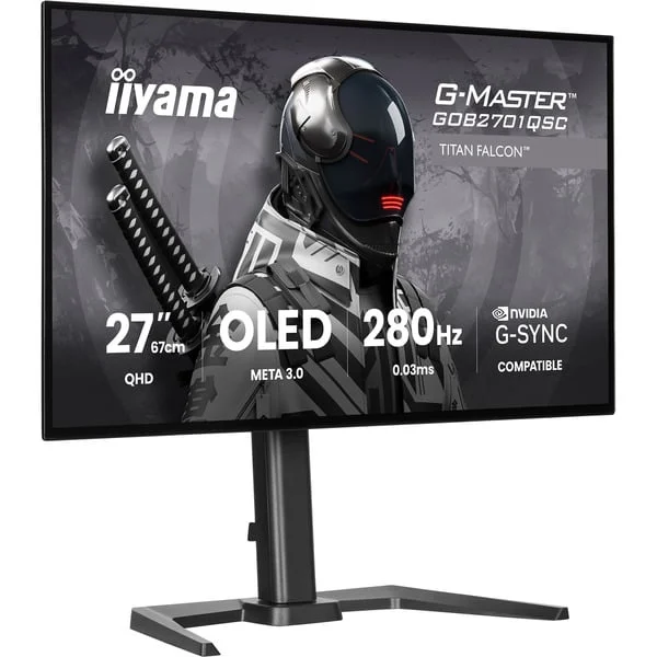 iiyama G-Master GOB2701QSC-B1 OLED, Gaming-Monitor (68.6 cm (27 Zoll), schwarz, QHD, HDMI, DP, USB-Hub, 280Hz Panel)