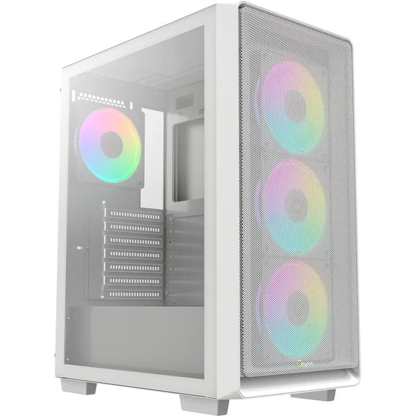Ocypus Gamma C60 ARGB , Tower-Gehäuse (weiß, Tempered Glass)