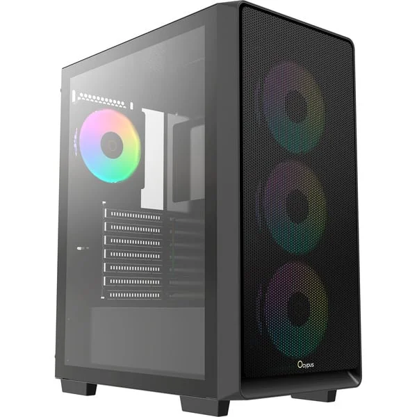 Ocypus Gamma C60 ARGB , Tower-Gehäuse (schwarz, Tempered Glass)