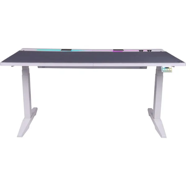 Thermaltake G700 RGB White Gaming Desk, Gaming-Tisch (weiß, RGB-LED-Lichtleiste 16,8 Millionen Farben)