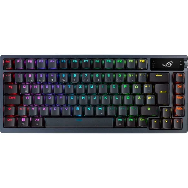 ASUS ROG Azoth, Gaming-Tastatur (gunmetal, DE-Layout, ROG NX Red, inkl. Schmiermittel-Kit)