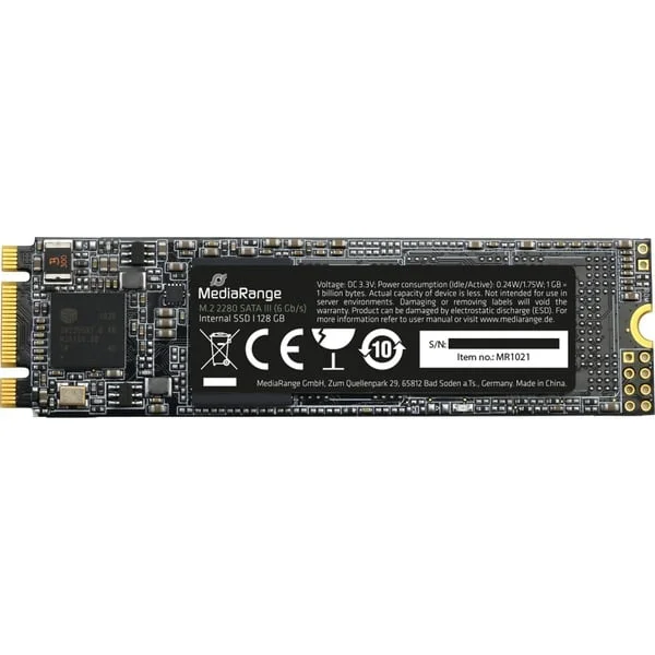 MediaRange MR1021 128 GB, SSD (SATA 6 Gb/s, M.2 2280)