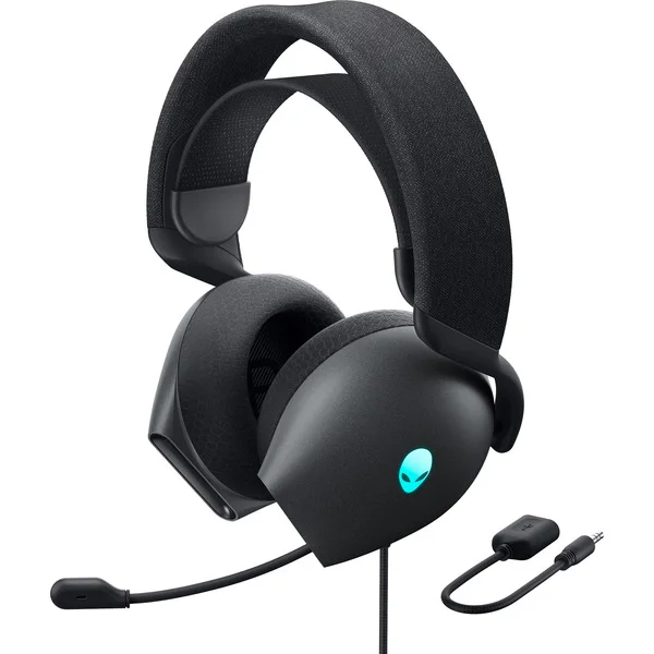 Dell Alienware AW520H Dark Side of the Moon, Gaming-Headset (schwarz, kabelgebundenes Gamingheadset (USB, 3,5 mm Stecker))