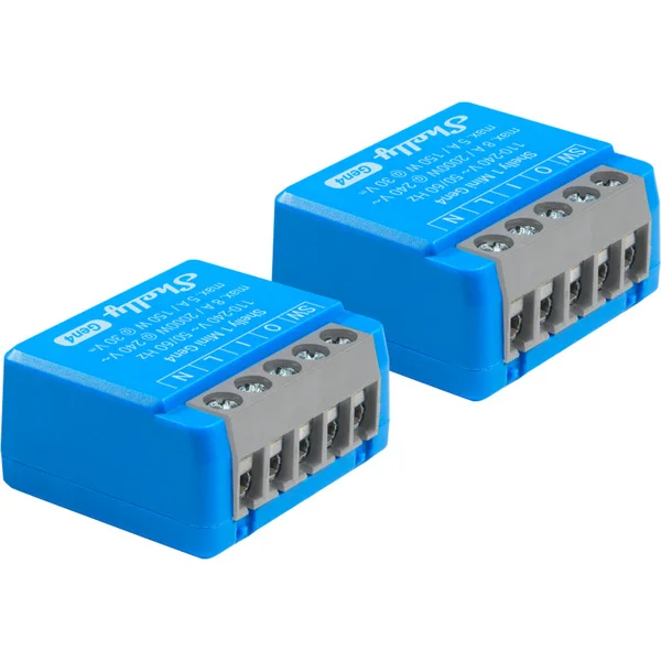 Shelly 1 Mini Gen4, Relais (blau, 2er Pack)