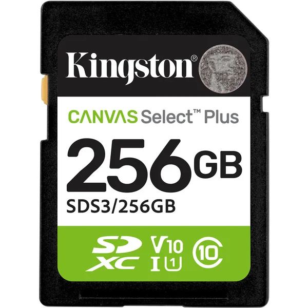 Kingston Canvas Select Plus 256 GB SDXC, Speicherkarte (UHS-I U1, Class 10, V10)