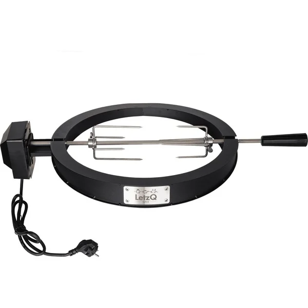 Big Green Egg Drehspieß LetzQ Spit, 15", 5-teiliges Set, Grillspieß (edelstahl, für Big Green Egg Medium)