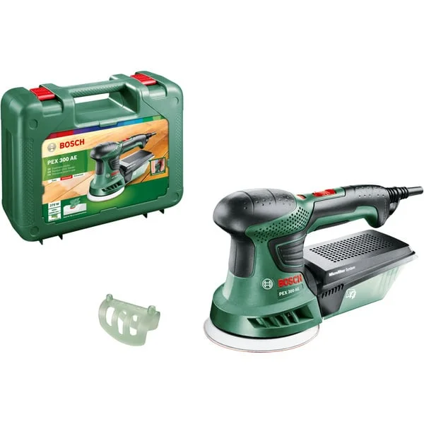Bosch Heimwerken & Garten Exzenterschleifer PEX 300 AE (grün/schwarz, 270 Watt, Koffer)