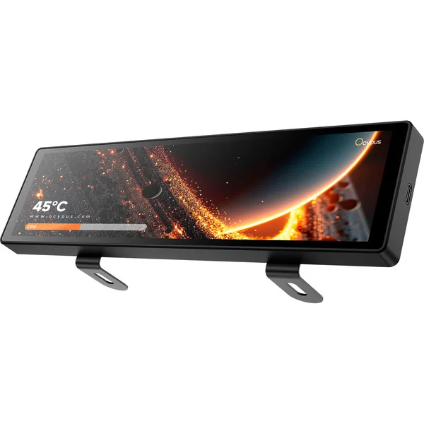 Ocypus Sigma ES916, Monitor (23.3 cm (9.16 Zoll), schwarz, Einbau im PC-Gehäuse oder als eigenständiger Desktop-Monitor.)