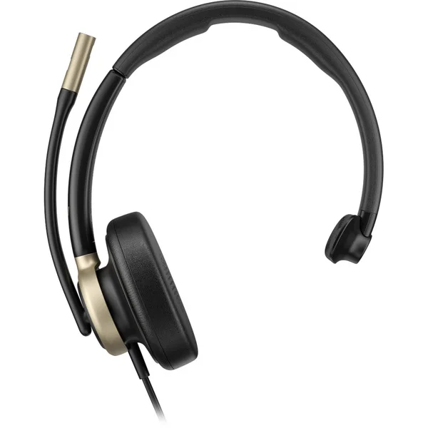 HP Poly Mission 815 Mono-USB-Headset (kabelgebunden) (schwarz, USB Type-C und Type-A, PU-Leder-Ohrpolster (Oberflächenmaterial))