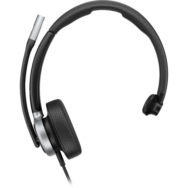HP Poly Mission 615 Mono-USB-Headset (kabelgebunden) (schwarz, USB Type-C und Type-A, PU-Leder-Ohrpolster (Oberflächenmaterial))