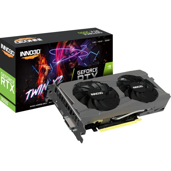 INNO3D GeForce RTX 3050 TWIN X2, Grafikkarte (Lite Hash Rate, 1x DisplayPort, 1x HDMI 2.1)