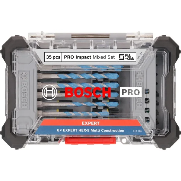 Bosch Professional PRO Impact Mixed Bit-Set, 35-teilig, Bohrer- & Bit-Satz (Schrauberbits und Multi Construction Bohrer)