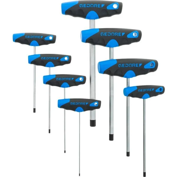 GEDORE Sechskant-Schraubendreher-Satz, 8-teilig (schwarz/blau, 2mm - 10mm)