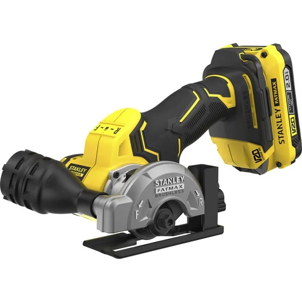 Stanley Akku-Multimaterialschneider (SFMCM300D2-QW), 18Volt, Trennmaschine (schwarz/gelb, 2x Li-Ion-Akku 2,0Ah, in Softbag)