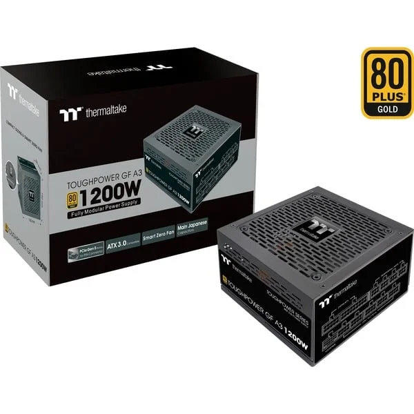 Thermaltake TOUGHPOWER GF A3 Gold 1200W - TT Premium Edition, PC-Netzteil (schwarz, 1x 12-Pin High Power GPU, 5x PCIe, Kabel-Management, 1200 Watt)